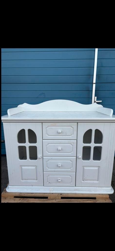 OPRUIMING | Witte commode/dressoir met lades en deuren, Huis en Inrichting, Kasten | Buffetkasten, Gebruikt, Minder dan 100 cm