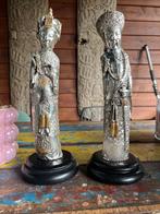 Chinese keizer en keizerin Chinees hars verzilverd vintage, Verzamelen, Beelden en Beeldjes, Ophalen of Verzenden, Gebruikt, Mens