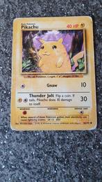 Pikachu Base Set - Beschadigd Wotc 58/102, Ophalen of Verzenden, Gebruikt, Losse kaart