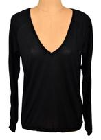 SUPERTRASH v-neck truitje longsleeve, zwart, Mt. L, Supertrash, Maat 42/44 (L), Zo goed als nieuw, Zwart