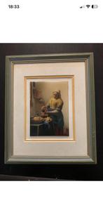 Vermeer “Het melkmeisje” keramische reproductie met lijst, Ophalen of Verzenden