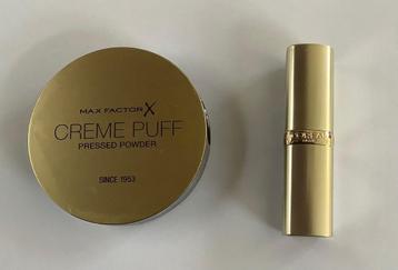 Nieuwe L’ Oreal lipstick en Max Factor poederdoos beschikbaar voor biedingen