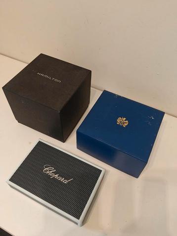 Lot horlogedozen Piaget, Chopard, Longines en Hamilton beschikbaar voor biedingen