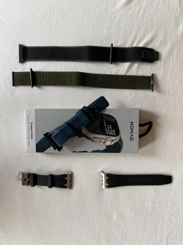 Apple watch bandjes o.a. Nomad & Apple, Sieraden, Tassen en Uiterlijk, Sporthorloges, Zo goed als nieuw, iOS, Blauw, Ophalen of Verzenden