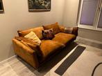 Bank (Okergeel) te koop, Huis en Inrichting, Ophalen, Gebruikt, Velvet, Driepersoons