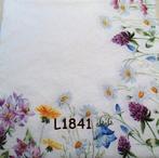 Servetten decoupage/bullet journal – Veldbloemen L1841, Verzenden, Nieuw, Materiaal
