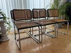 Marcel Breuer vintage Cesca stoelen, Thonet stijl, opknapper, Huis en Inrichting, Stoelen, Gebruikt, Bruin, Vintage, Riet of Rotan