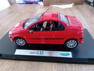 Peugeot 206 cc Cabrio / Cabriolet 1999 Rouge Aden Welly NEW beschikbaar voor biedingen