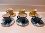 6 Iittala Espresso Kopjes met Schotels, Huis en Inrichting, Gebruikt, Keramiek, Ophalen of Verzenden, Overige stijlen