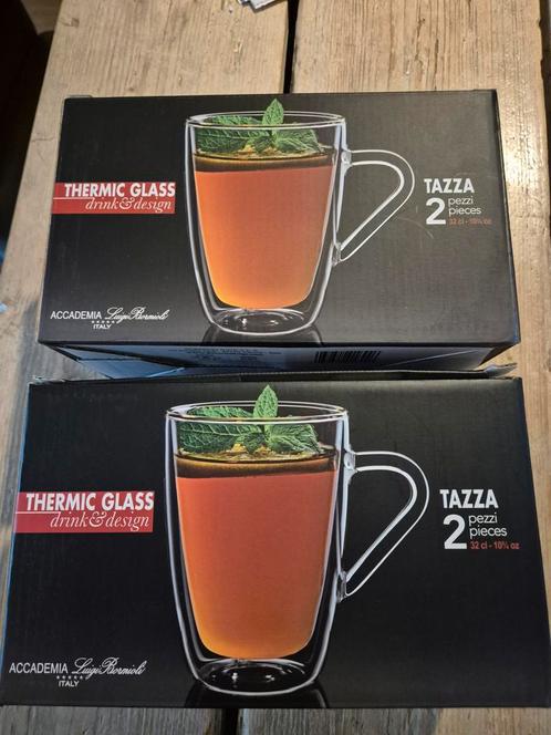 Accademia Luigi Bormioli Thermic Glass Tazza - 2 sets, Huis en Inrichting, Keuken | Servies, Nieuw, Ophalen of Verzenden