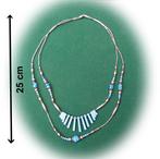 Dubbele halsketting van de Navajo Indianen, Sieraden, Tassen en Uiterlijk, Kettingen, Nieuw, Ophalen of Verzenden, Zilver, Zilver