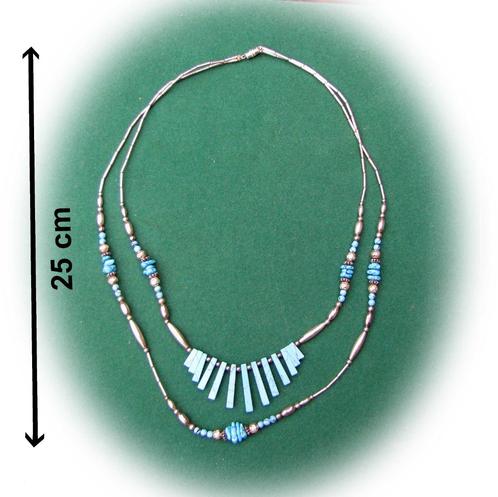 Dubbele halsketting van de Navajo Indianen, Sieraden, Tassen en Uiterlijk, Kettingen, Nieuw, Zilver, Zilver, Ophalen of Verzenden