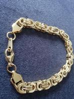 18k goud plated koningsarmband, Sieraden, Tassen en Uiterlijk, Ophalen of Verzenden, Nieuw, Goud, Goud