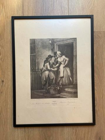 Ingelijste gravure Cries of London ‘New mackrel’ Wheatley beschikbaar voor biedingen