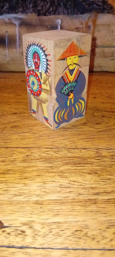 Vintage Houten Puzzelblokken met Afbeeldingen, Verzamelen, Scouting, Gebruikt, Boek of Tijdschrift, Ophalen of Verzenden