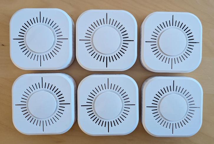 Rookmelder / Brandmelder 433 mHz RF (6 stuks), Doe-het-zelf en Verbouw, Alarmsystemen, Zo goed als nieuw, Detector, Sensor of Melder