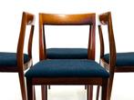 Set van 4 gerestaureerde Lübke stoelen jaren ‘60, Vier, Vintage retro buisframe design rotan webbing papercord, Ophalen of Verzenden