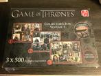 Game of Thrones Puzzels Box Volume1 -  3 stuks a 500 stukjes, Ophalen, 500 t/m 1500 stukjes, Nieuw, Legpuzzel