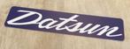 DATSUN kentekenplaat kunststof 52x11 cm, Verzamelen, Ophalen of Verzenden, Zo goed als nieuw, Auto's