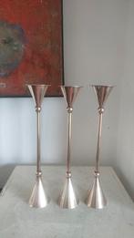 2631 vintage design eighties Memphis stijl messing kandelaar, Ophalen of Verzenden, Gebruikt, Metaal, 25 tot 50 cm