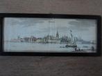 oude antieke prent van Grave- gezicht op de stad 1659, Verzenden