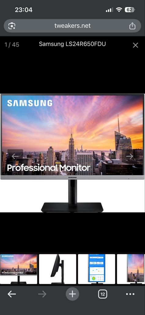 Samsung monitor 24 inch Full HD - Zo goed als nieuw, Ophalen of Verzenden, Zo goed als nieuw