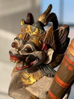 Gave oude houten Hanuman Bali 67 cm Apenkoning fakkel, Antiek en Kunst, Ophalen of Verzenden