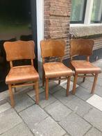3 Vitage franse houten eetkamerstoelen., Huis en Inrichting, Stoelen, Ophalen of Verzenden, Zo goed als nieuw, Bruin, Hout