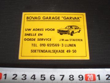 sticker  Rotterdam BOVAG Garage GARVAK J.M. van Staveren  beschikbaar voor biedingen