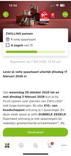 PLUS zwilling pannen 1 volle spaarkaart en 8 zegels, Plus, Ophalen