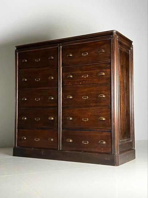 Apothekerskast Ladekast XL groot eiken, Huis en Inrichting, Kasten | Ladekasten, Gebruikt, Minder dan 100 cm, 25 tot 50 cm, Eikenhout