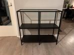 Vittsjo Stellingkast - Zwart Metaal & Glas, Huis en Inrichting, Kasten | Stellingkasten, Ophalen, Zo goed als nieuw