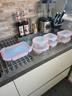 7 Glazen vershoudbakjes en 2 ovenschaal, Ophalen of Verzenden, Zo goed als nieuw, Schaal
