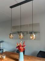 Hanglamp smoked glass amberkleurig, Ophalen of Verzenden, Zo goed als nieuw, Glas, 75 cm of meer