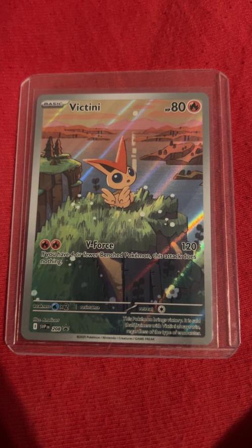Victini 208 promo full art, Hobby en Vrije tijd, Verzamelkaartspellen | Pokémon, Zo goed als nieuw, Losse kaart, Ophalen of Verzenden