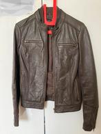 Leren jas van Mango maat S, Kleding | Dames, Ophalen of Verzenden, Gedragen, Maat 36 (S), Bruin