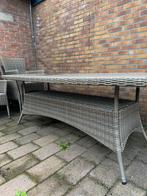 Mooie Tuinset met 4 stoelen en kussens, Ophalen, Gebruikt, Rechthoekig, Aluminium
