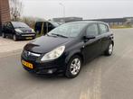 Opel Corsa 1.2 16V 5D 2009 Zwart met Airco!, Voorwielaandrijving, 4 cilinders, 1229 cc, Zwart