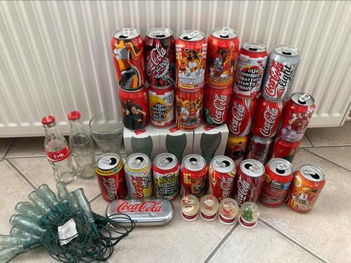 Coca cola verzameling, Verzamelen, Blikken, Gebruikt, Frisdrank, Overige merken, Ophalen of Verzenden