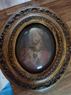 Mooi schilderijtje religie, oud, gips, Antiek en Kunst, Ophalen