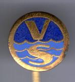 V.S. email op koper scheepsvaart speldje ( U_297a ), Verzenden, Zo goed als nieuw, Transport, Speldje of Pin