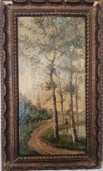 schilderij Nederlands landschap - olieverf, Ophalen of Verzenden