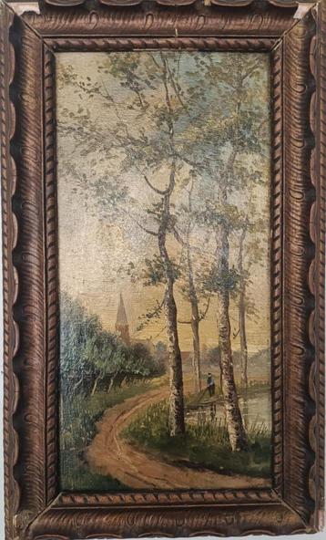 schilderij Nederlands landschap - olieverf beschikbaar voor biedingen