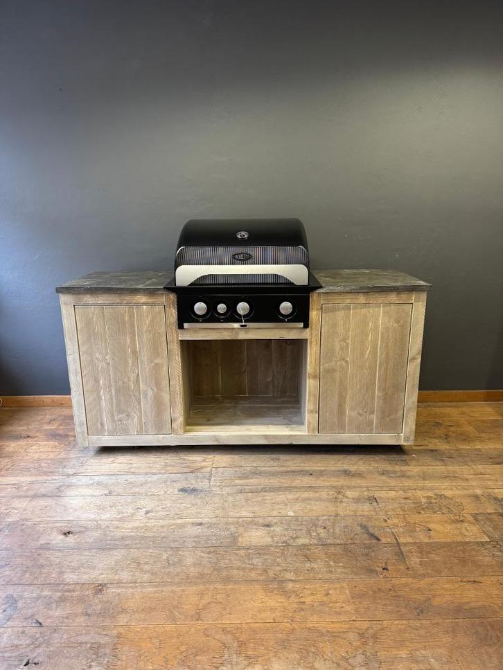 Showroomuitverkoop: Buitenkeuken met Boretti gasbarbecue!, Tuin en Terras, Buitenkeukens, Nieuw, Gas, Inbouw, Ophalen of Verzenden