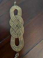 Soepele brede armband goudkleur merk Tov, Ophalen of Verzenden, Zo goed als nieuw, Goud