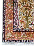 Handmade Persian wool Kashmir carpet Paradise 141x200cm, Gebruikt, 100 tot 150 cm, Persian Kashmir vintage oosters hype, 200 cm of meer