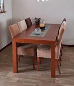 Eetkamertafel met zes stoelen, Ophalen, Gebruikt, 200 cm of meer, 50 tot 100 cm