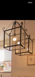 Landelijke ijzeren hanglampen, Huis en Inrichting, Lampen | Hanglampen, Minder dan 50 cm, Zo goed als nieuw, Ophalen