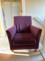 Aubergine kleurige fauteuil. Zit heerlijk!, Huis en Inrichting, Fauteuils, Ophalen, Gebruikt, Minder dan 75 cm, 75 tot 100 cm