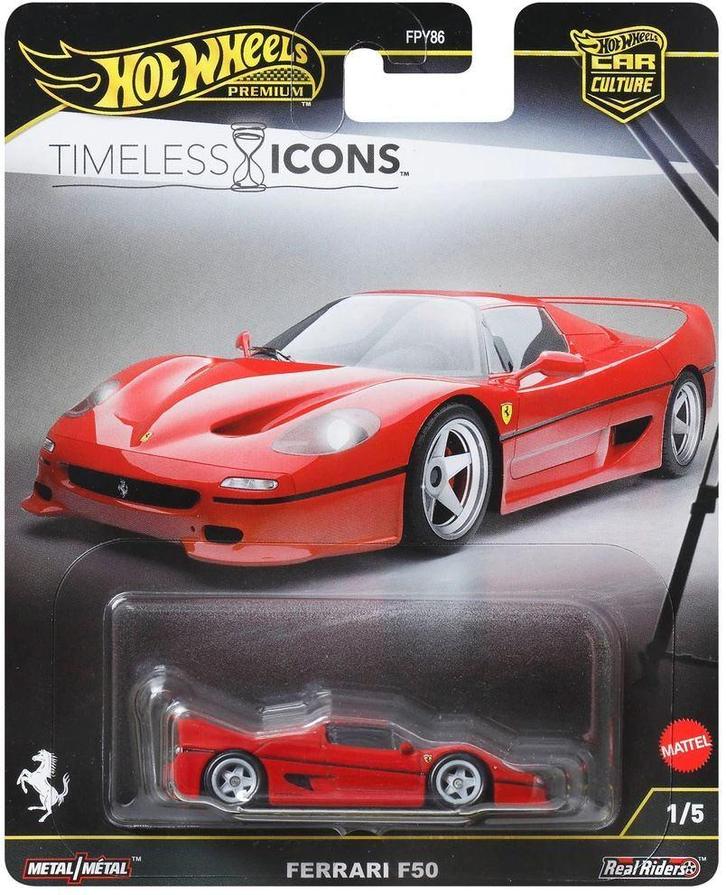 2025 Hot Wheels Premium Ferrari F50 - Timeless Icons, Kinderen en Baby's, Speelgoed | Speelgoedvoertuigen, Nieuw, Ophalen of Verzenden